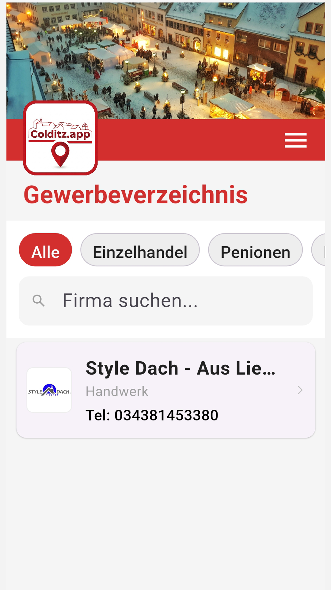 Gewerbeverzeichnis Colditz Firmen Branchenbuch
