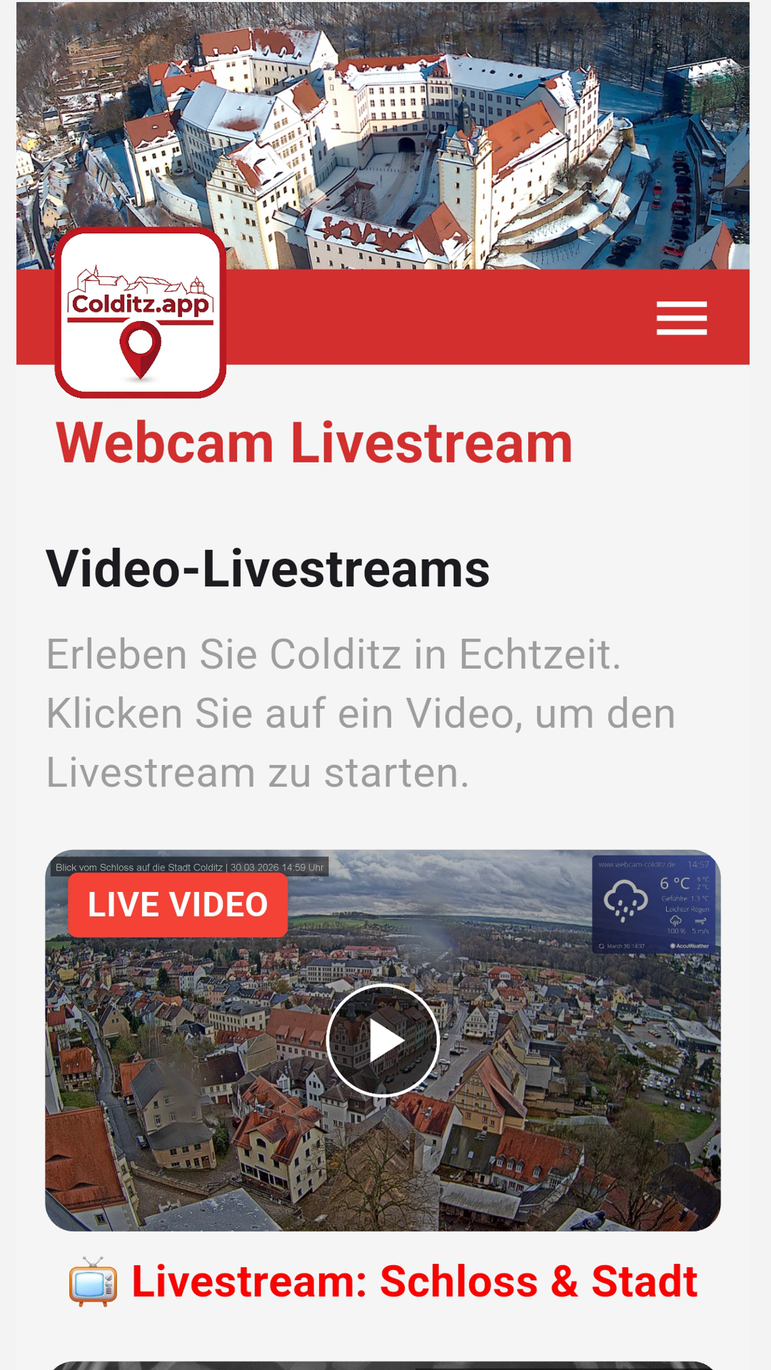 Livestream Schloss Colditz