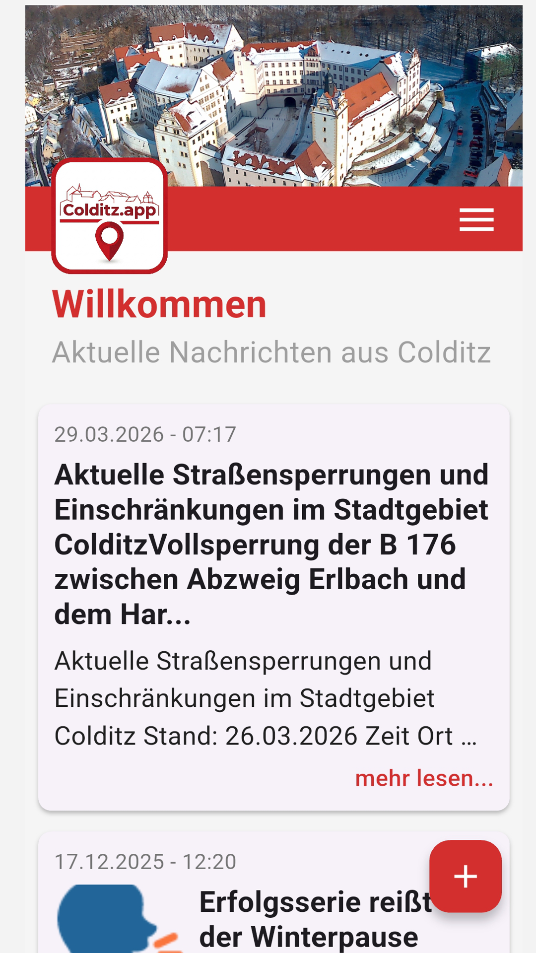 Colditz News App Screenshot Nachrichten